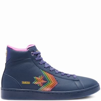 Férfi Converse Heart Of The City Pro Leather Magasszárú Cipő CO8126074 Obszidián